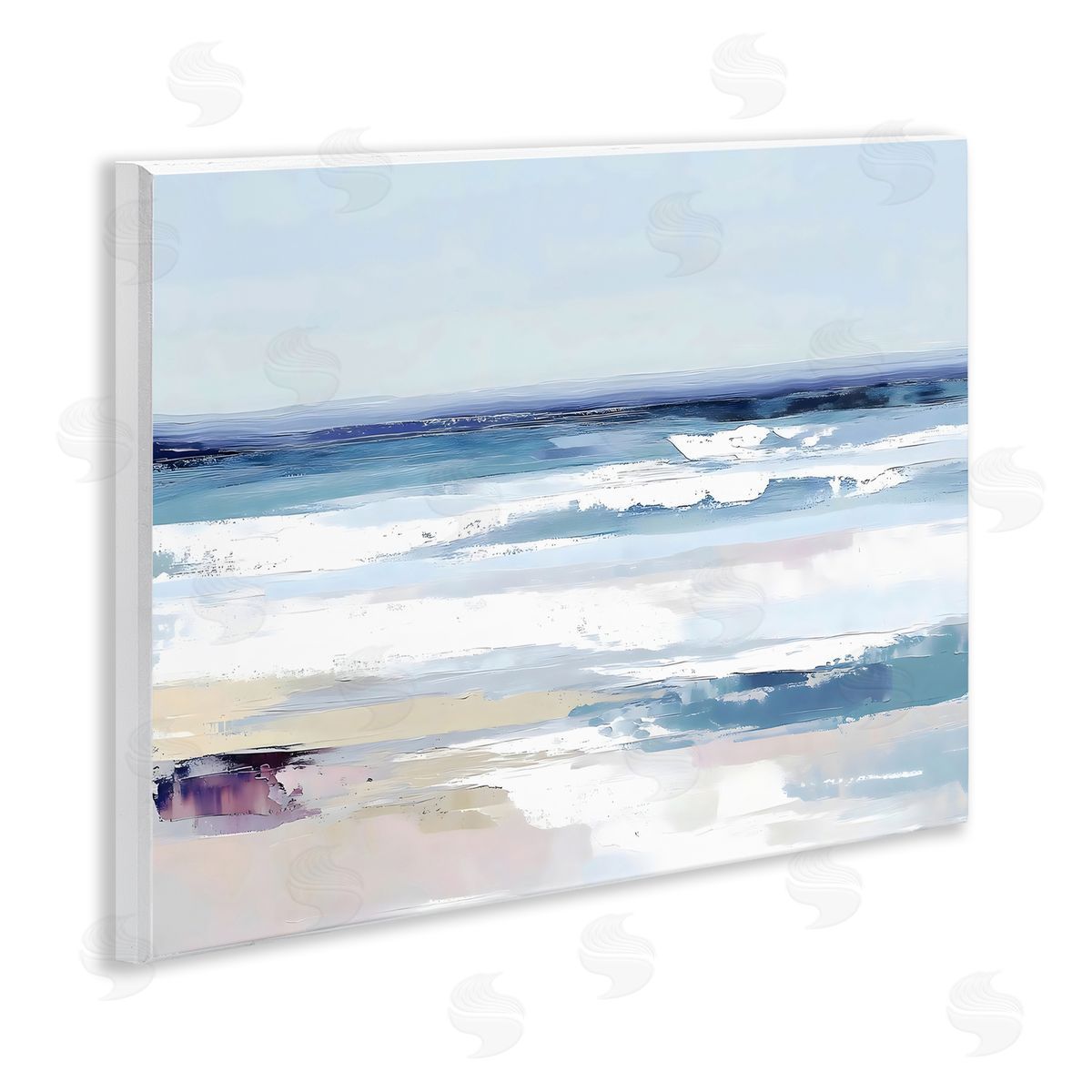 LSR Creative Studio Abstract Waves on Shore Canvas Wall Art Print