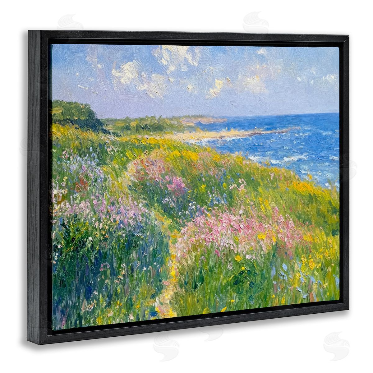 Petal Prints Design Impressionist Smudged Coast Canvas Wall Art Print