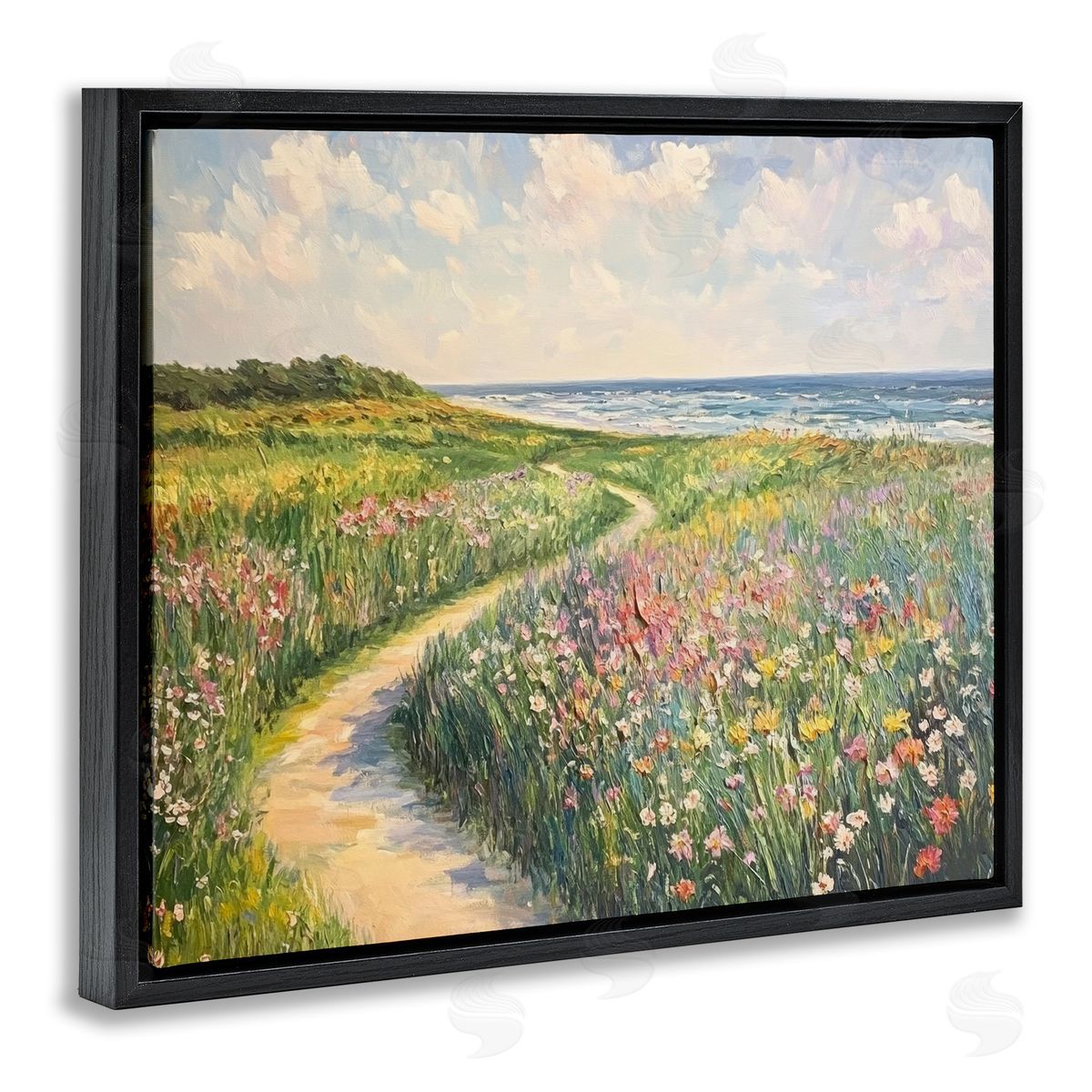 Petal Prints Design Impressionist Coastal Meadow Canvas Wall Art Print