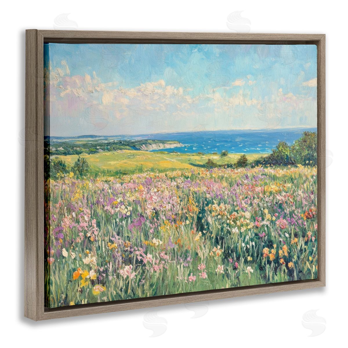 Petal Prints Design Lilac Coast Seascape Canvas Wall Art Print