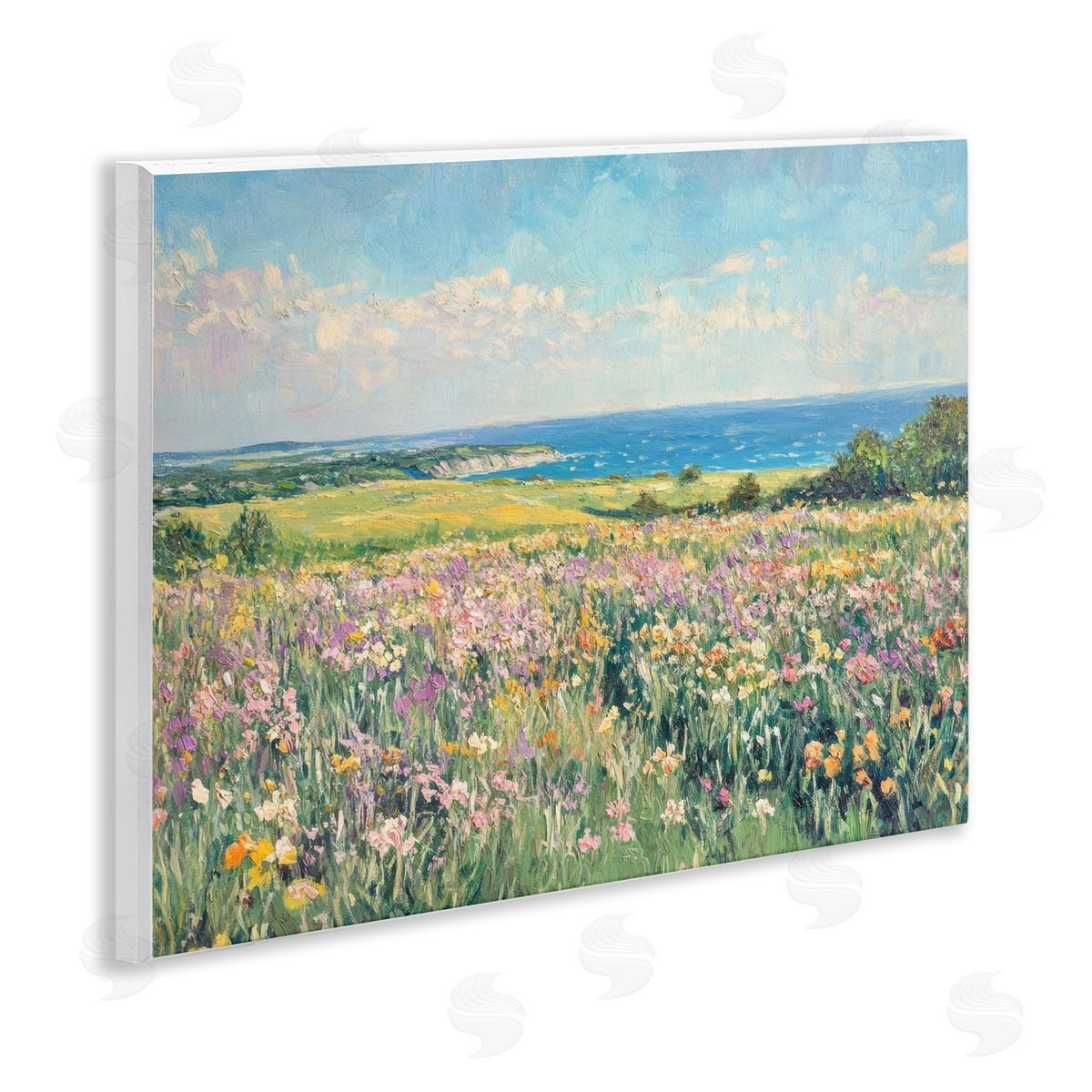 Petal Prints Design Lilac Coast Seascape Canvas Wall Art Print