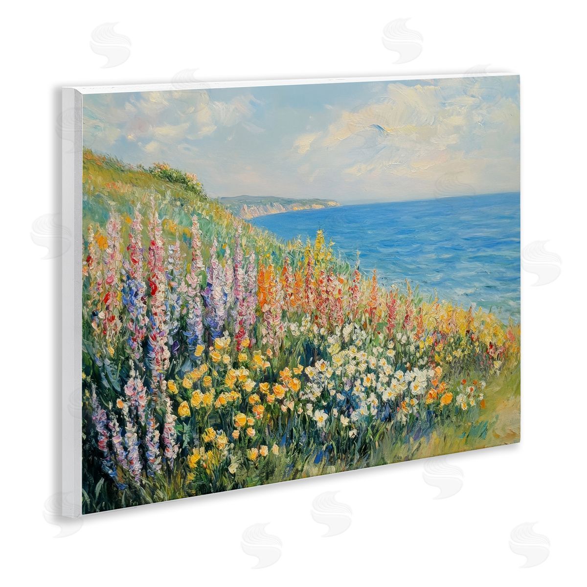Petal Prints Design Coastal Hyacinth Garden Canvas Wall Art Print