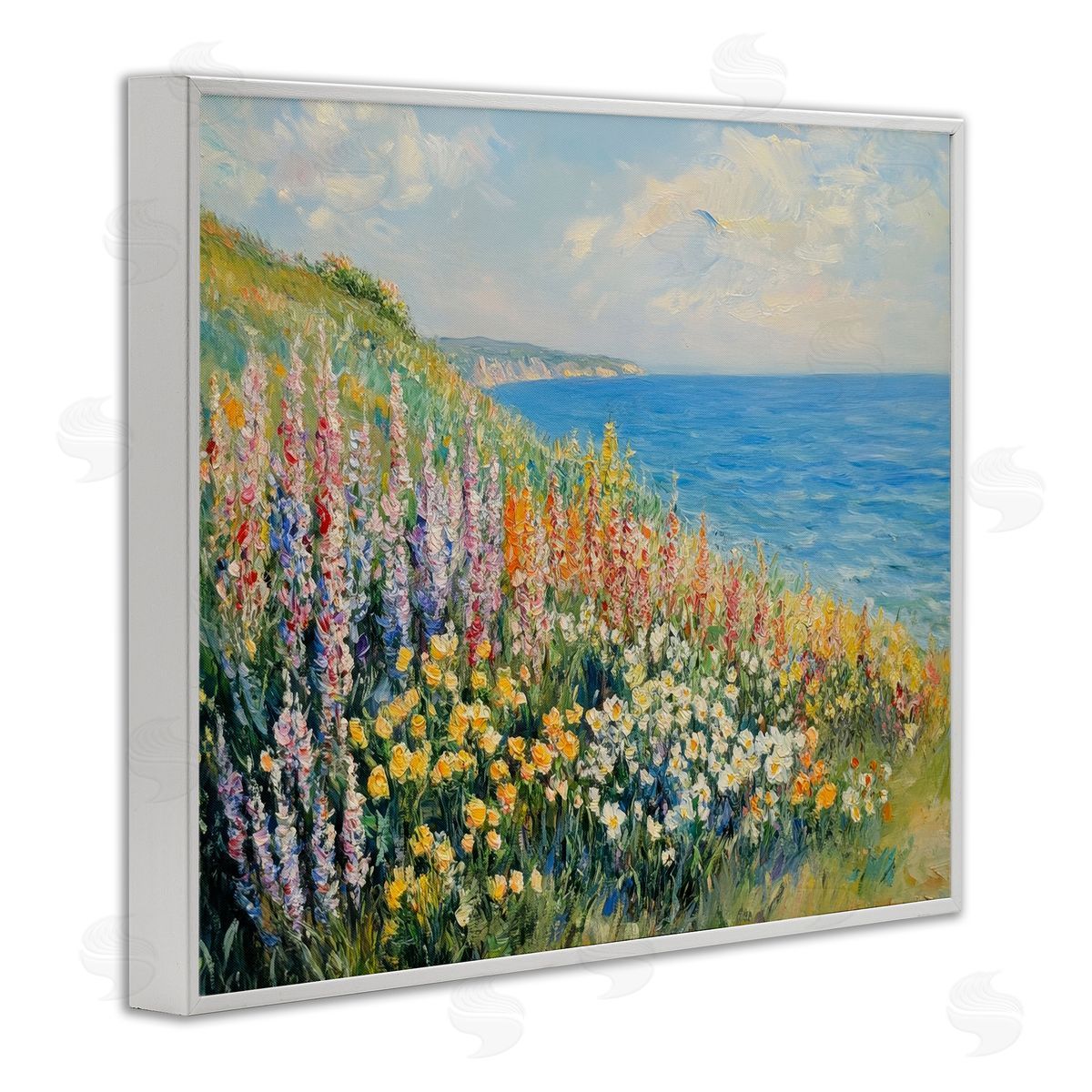 Petal Prints Design Coastal Hyacinth Garden Canvas Wall Art Print