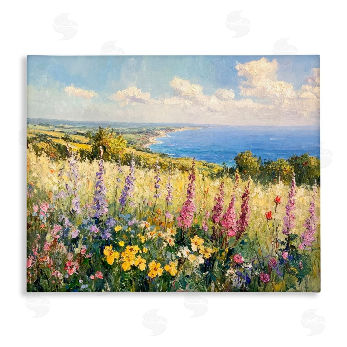 Petal Prints Design Pastel Hyacinth Seaside Garden Canvas Wall Art Print