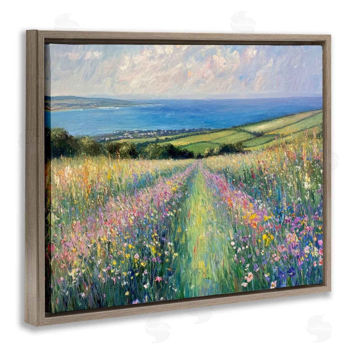 Petal Prints Design Impressionist Wildflower Hills Canvas Wall Art Print