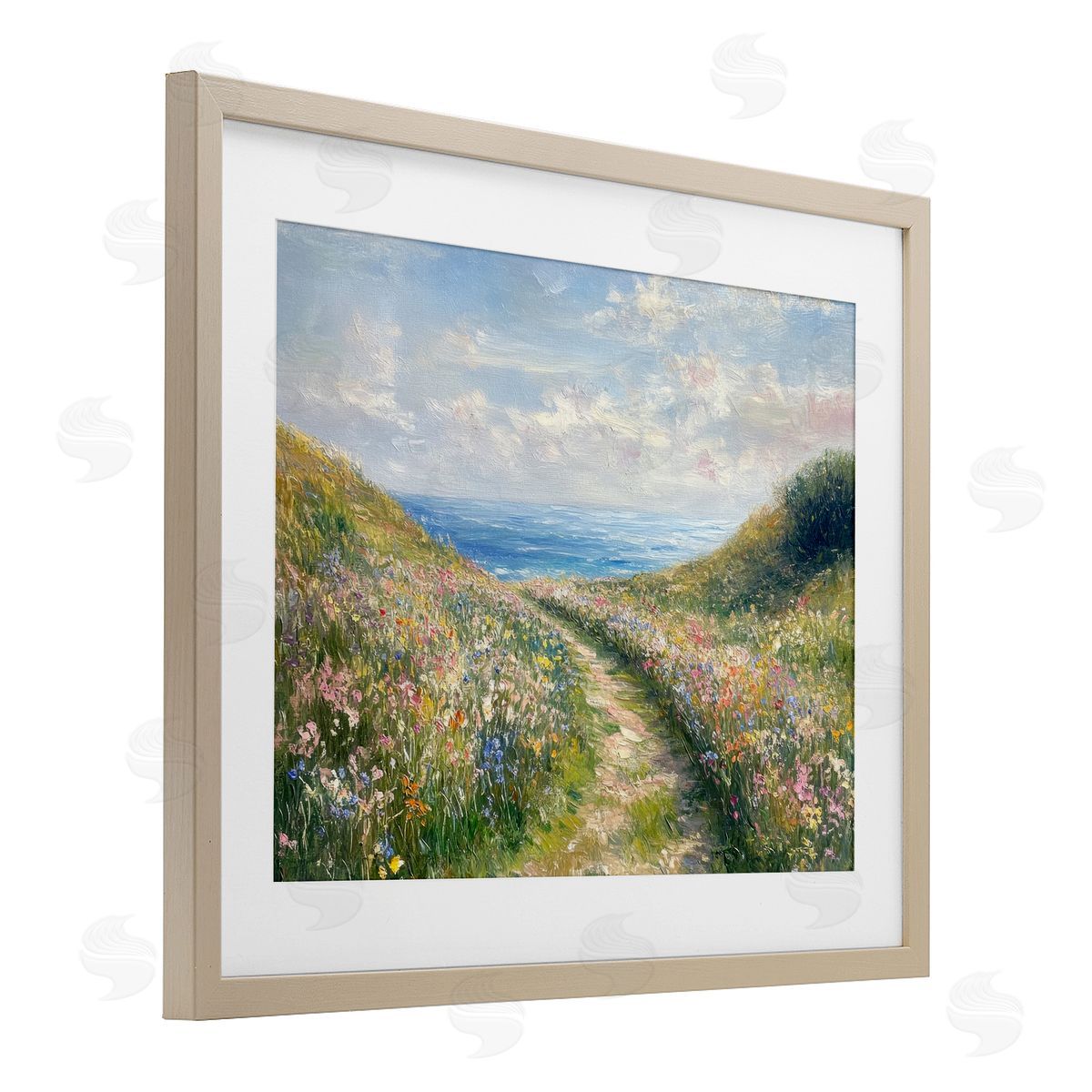Petal Prints Design Well Worn Coastal Path Canvas Wall Art Print
