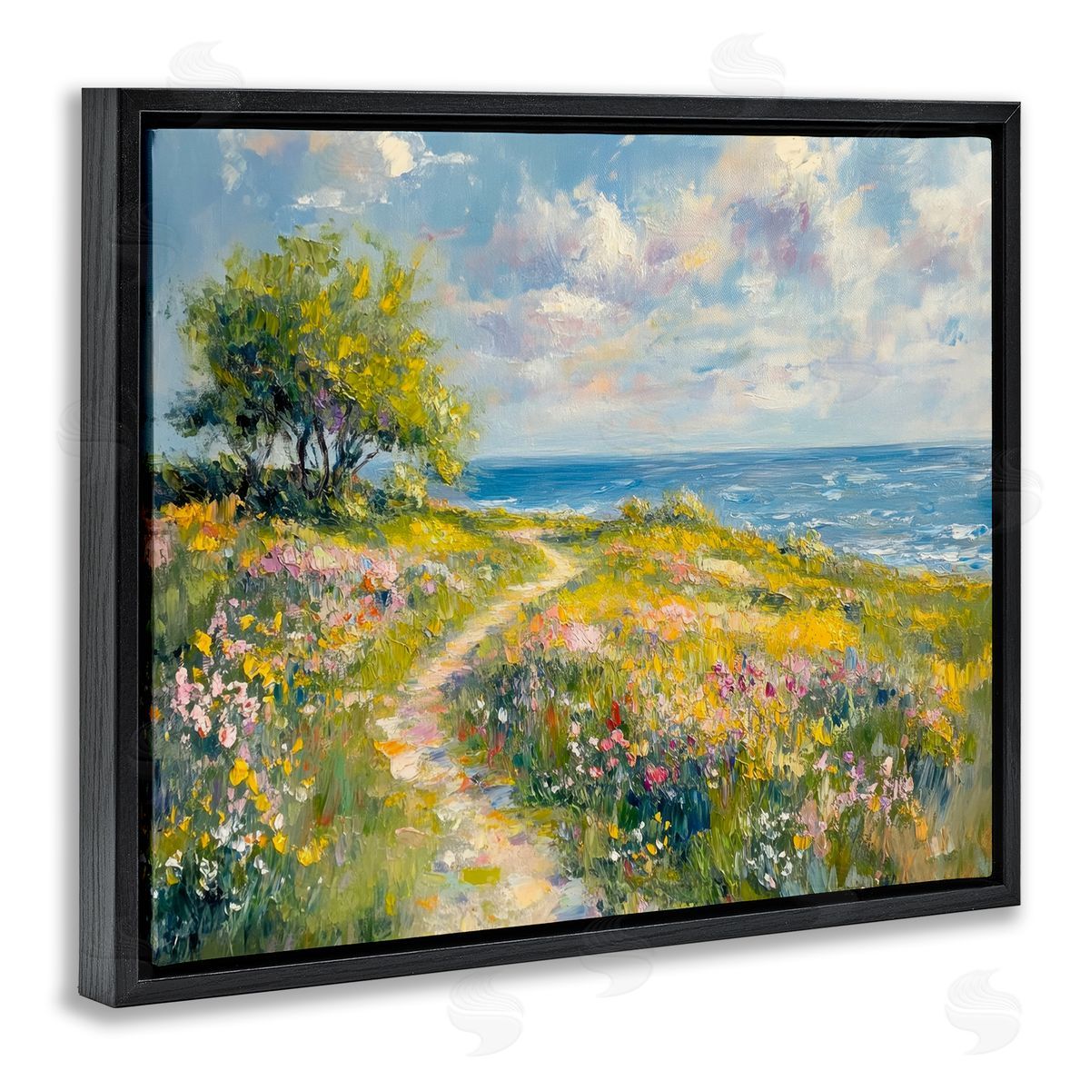 Petal Prints Design Colorful Coastal Path Canvas Wall Art Print