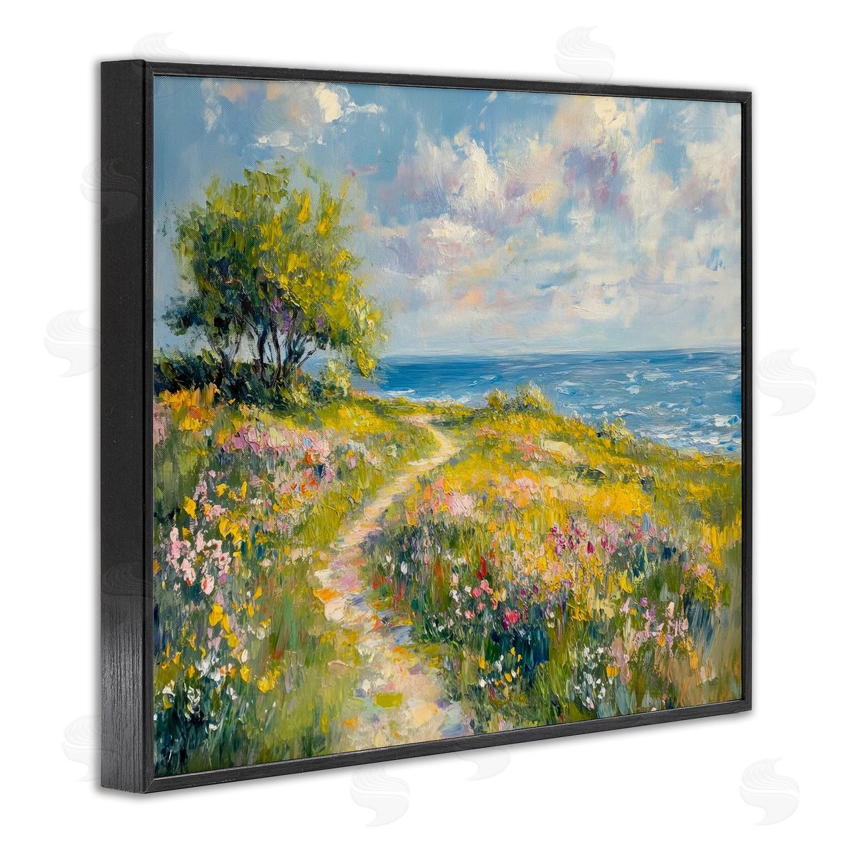 Petal Prints Design Colorful Coastal Path Canvas Wall Art Print