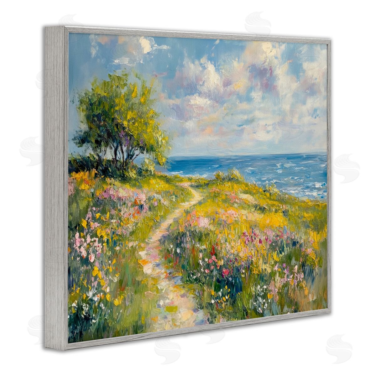 Petal Prints Design Colorful Coastal Path Canvas Wall Art Print