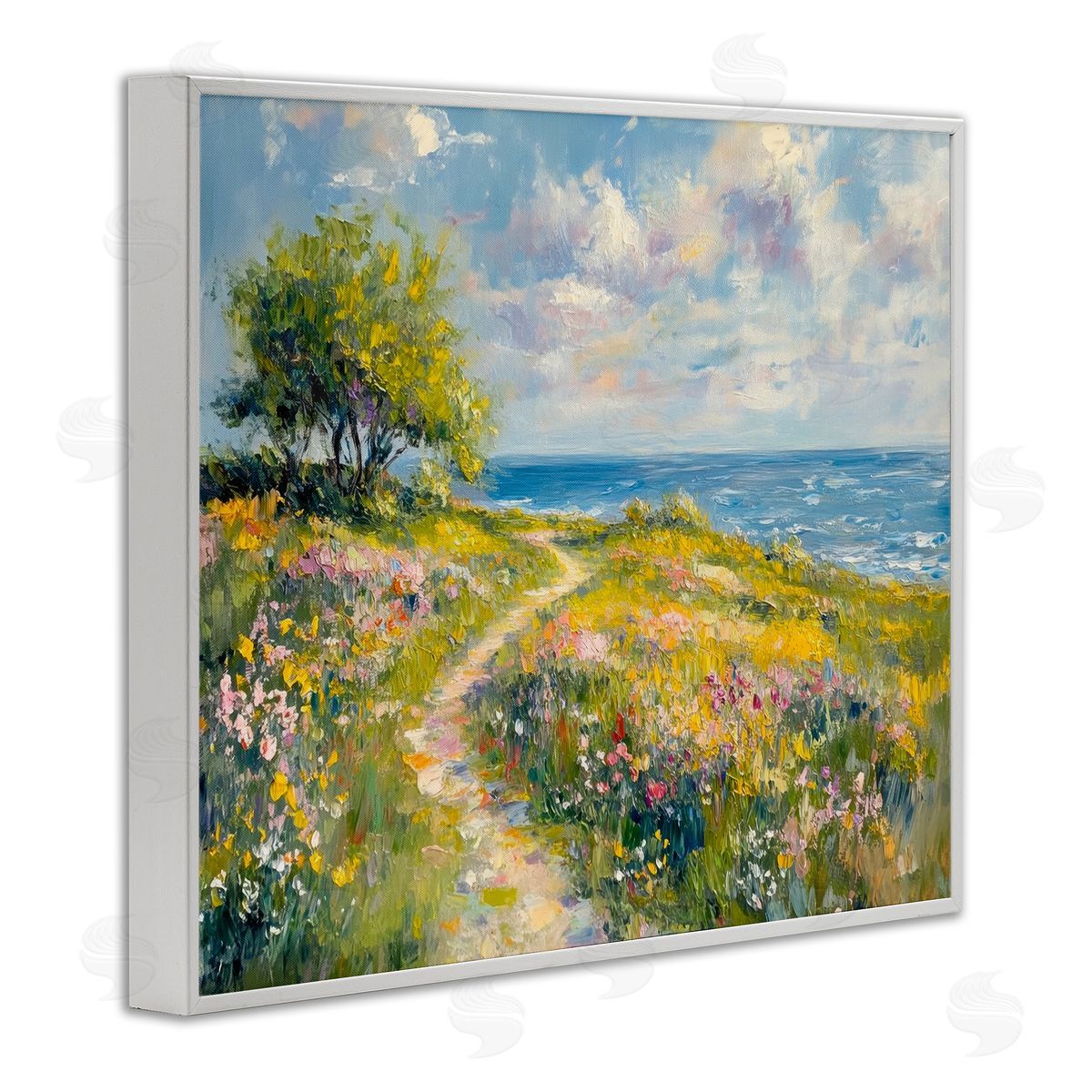 Petal Prints Design Colorful Coastal Path Canvas Wall Art Print