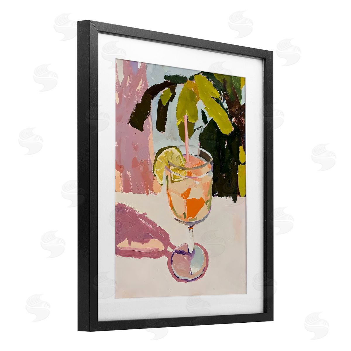 Riley B Tropical Summer Cocktail Canvas Wall Art Print