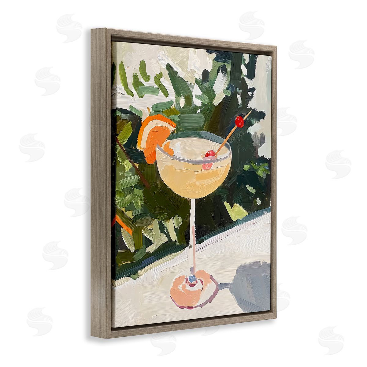 Riley B Cocktail with Fruit Slice Canvas Wall Art Print