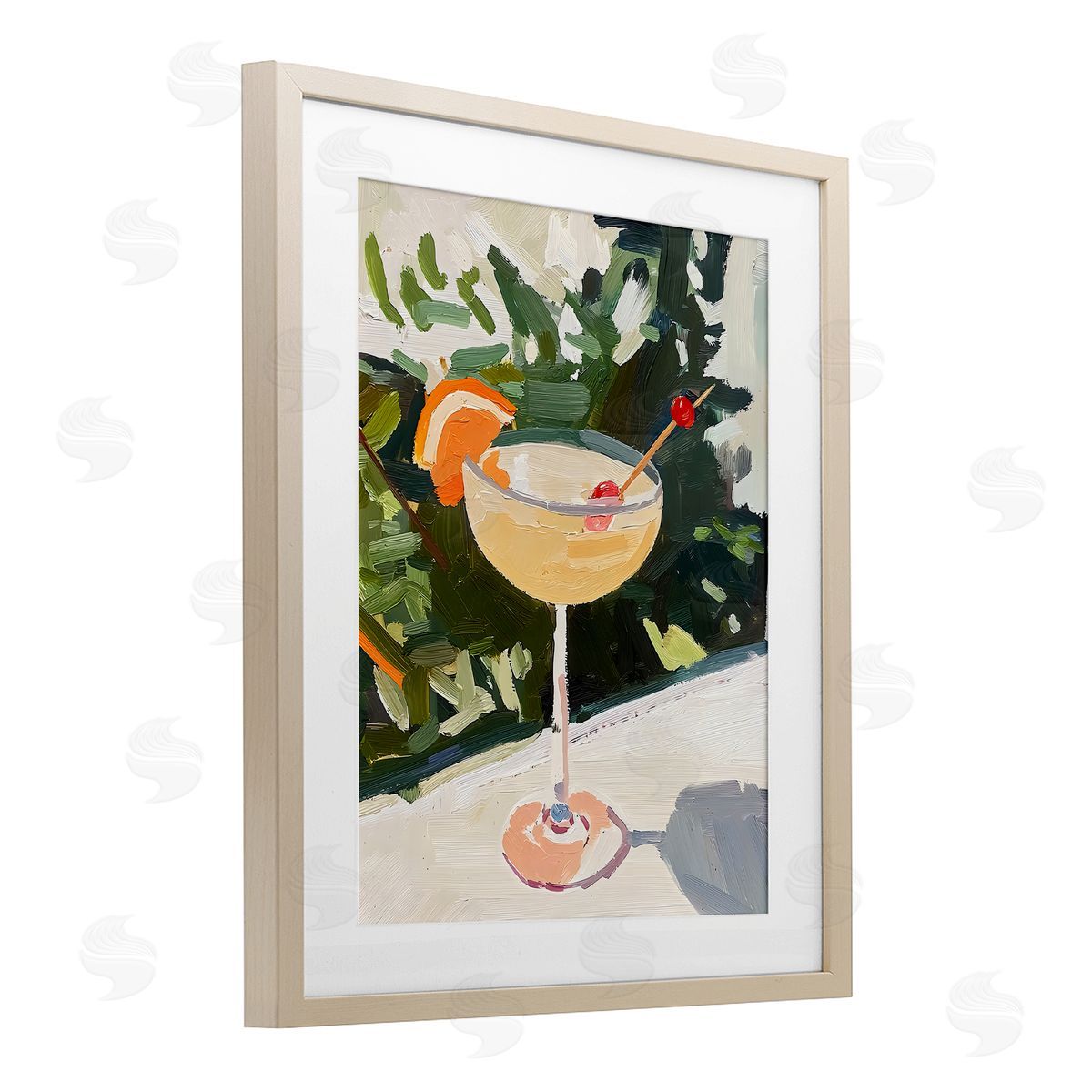 Riley B Cocktail with Fruit Slice Canvas Wall Art Print
