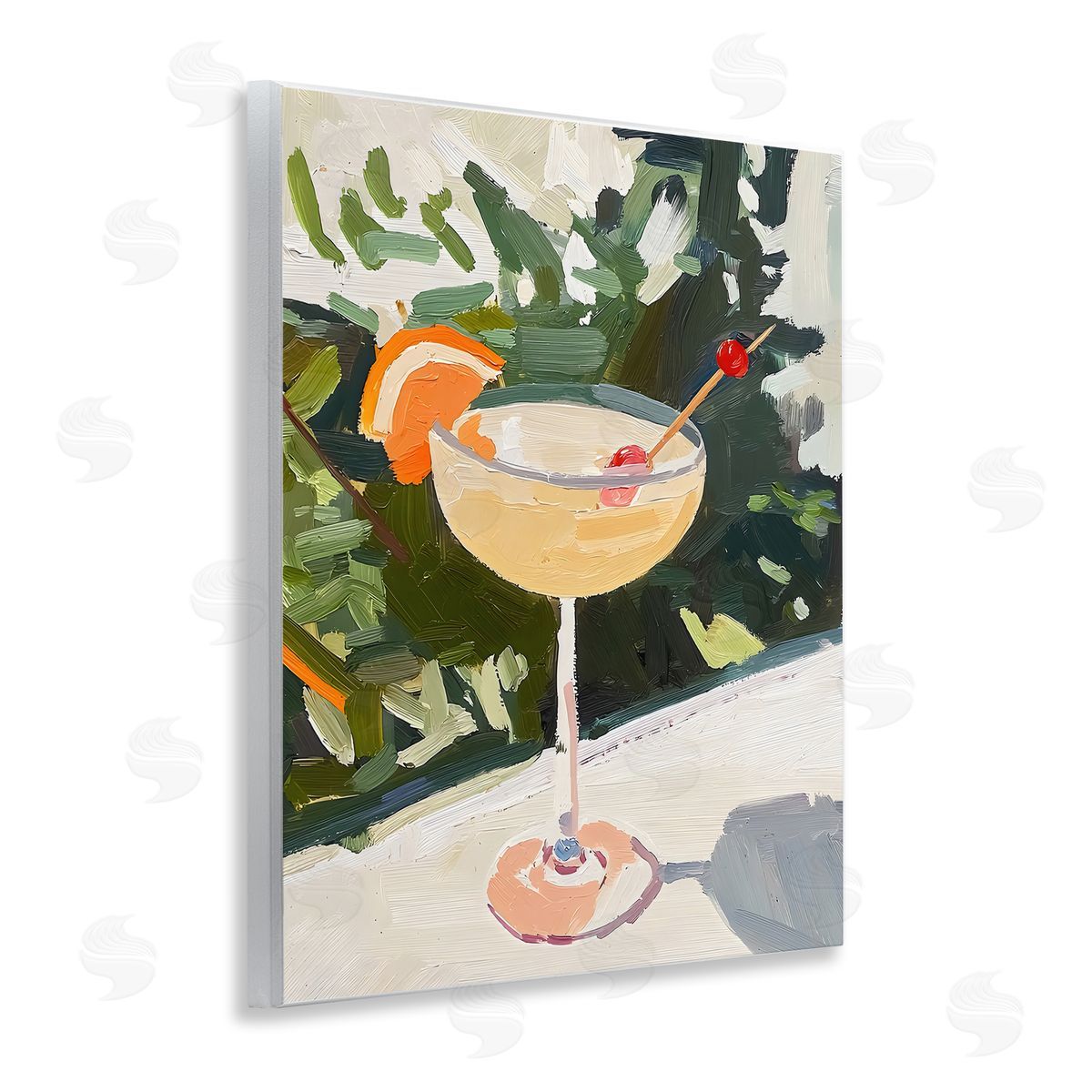 Riley B Cocktail with Fruit Slice Canvas Wall Art Print