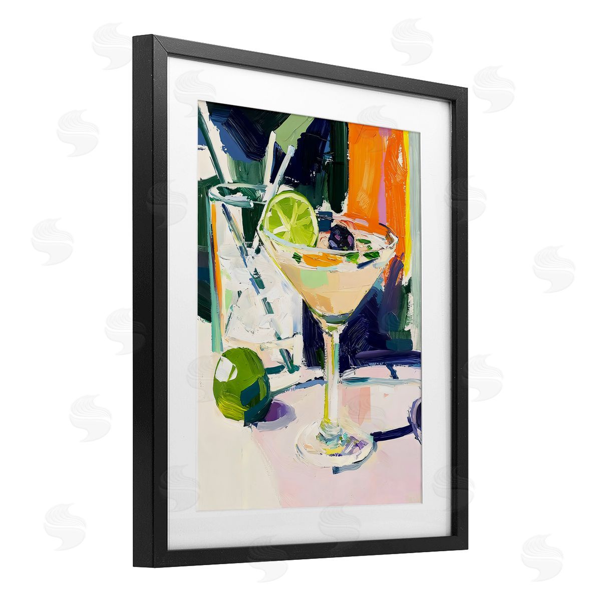 Riley B Vibrant Summer Cocktail Canvas Wall Art Print