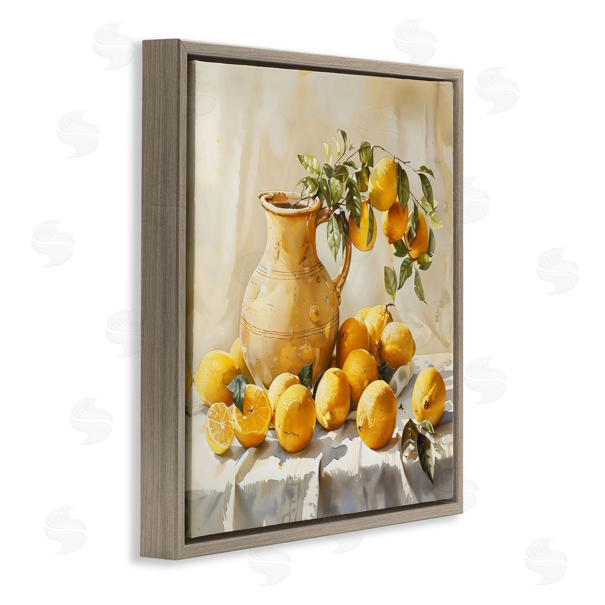 LSR Creative Studio Vintage Lemons and Pitcher Canvas Wall Art Print