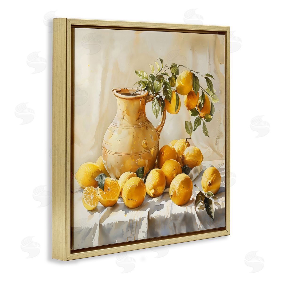LSR Creative Studio Vintage Lemons and Pitcher Canvas Wall Art Print