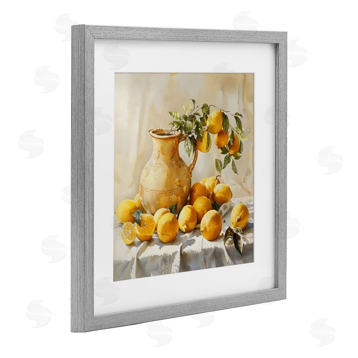 LSR Creative Studio Vintage Lemons and Pitcher Canvas Wall Art Print