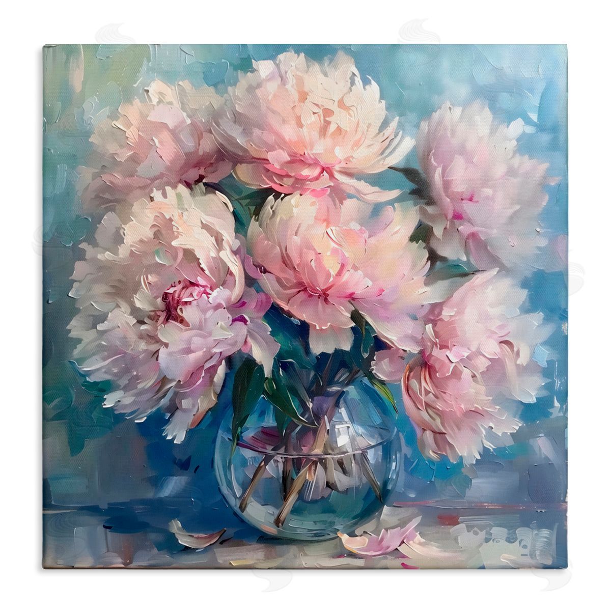 LSR Creative Studio Bouquet of Fluffy Peonies Canvas Wall Art Print