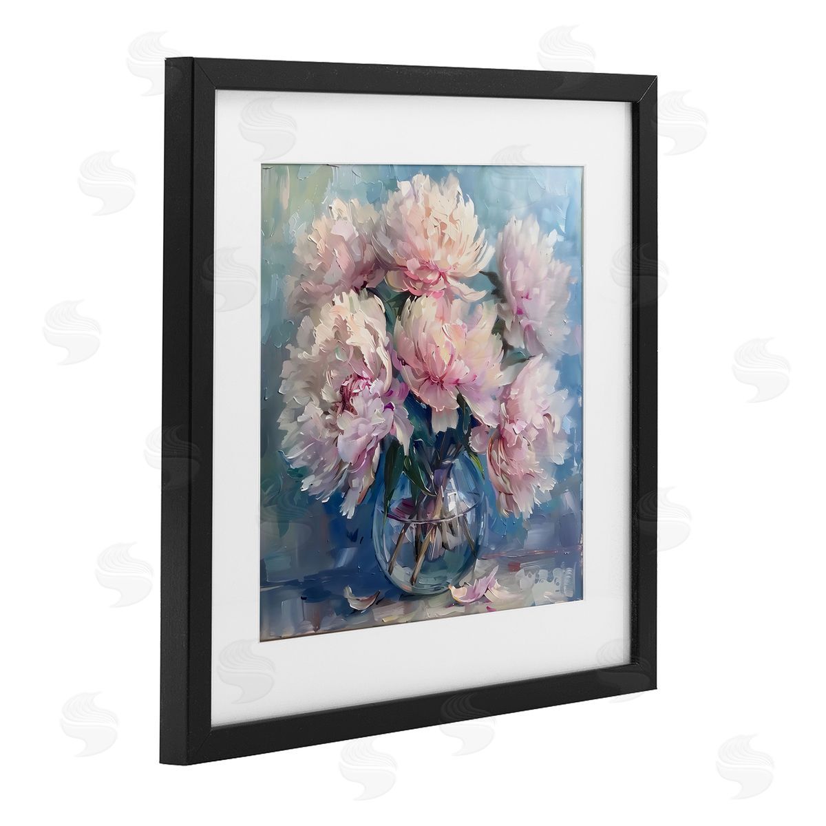 LSR Creative Studio Bouquet of Fluffy Peonies Canvas Wall Art Print