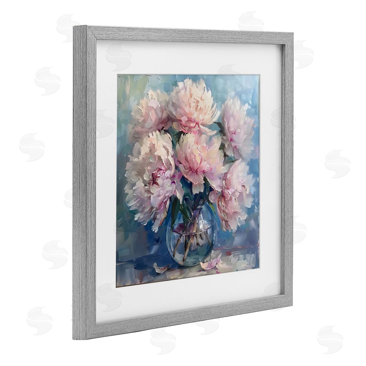 LSR Creative Studio Bouquet of Fluffy Peonies Canvas Wall Art Print