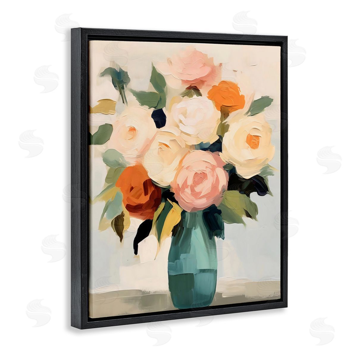 LSR Creative Studio Soft Hued Roses Vase Canvas Wall Art Print