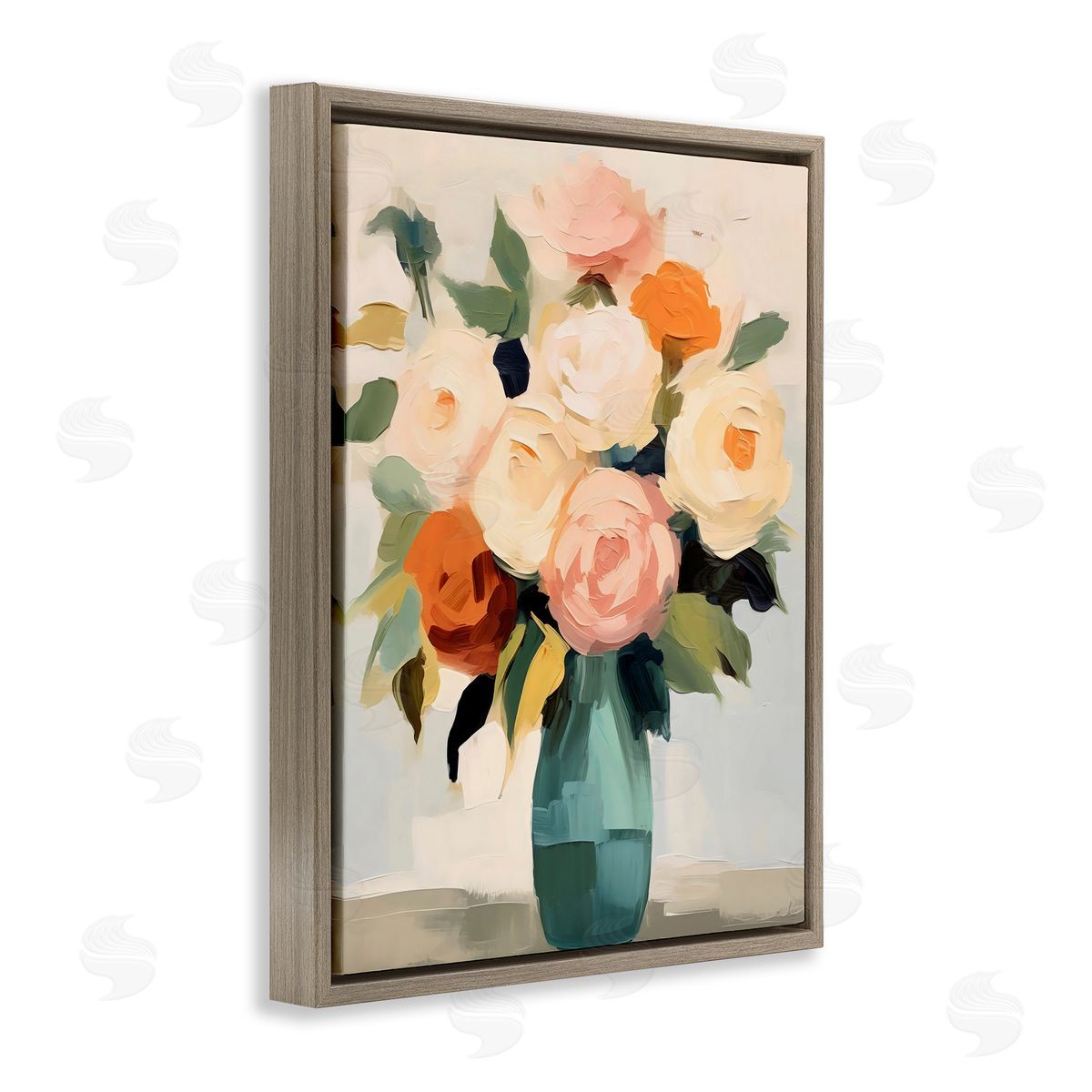 LSR Creative Studio Soft Hued Roses Vase Canvas Wall Art Print