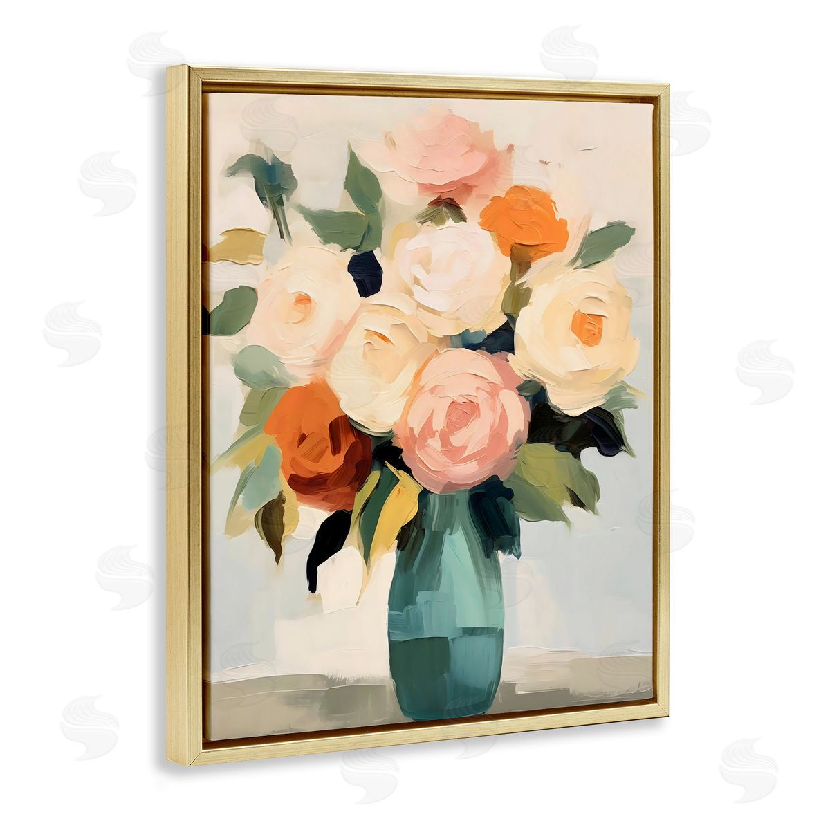 LSR Creative Studio Soft Hued Roses Vase Canvas Wall Art Print