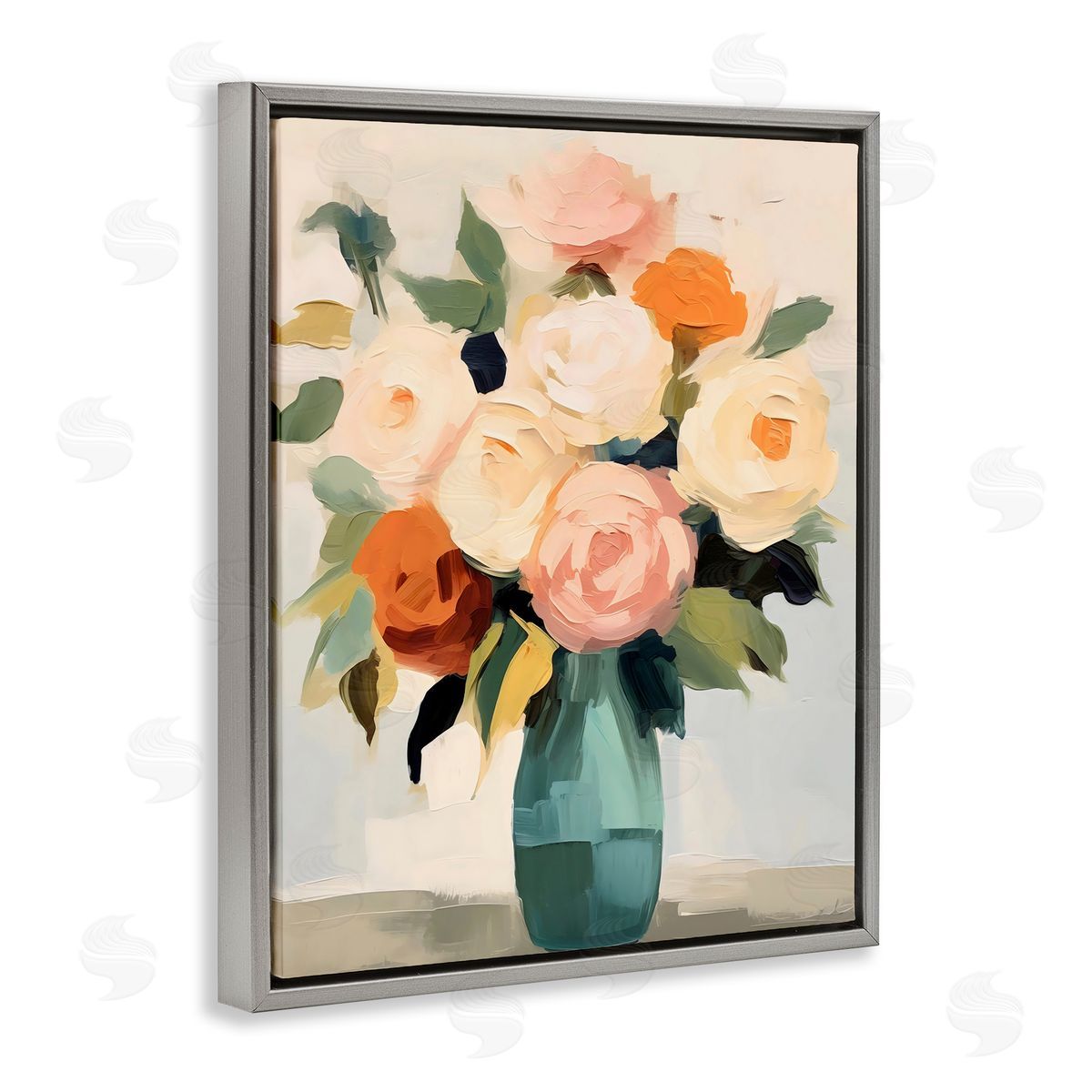 LSR Creative Studio Soft Hued Roses Vase Canvas Wall Art Print