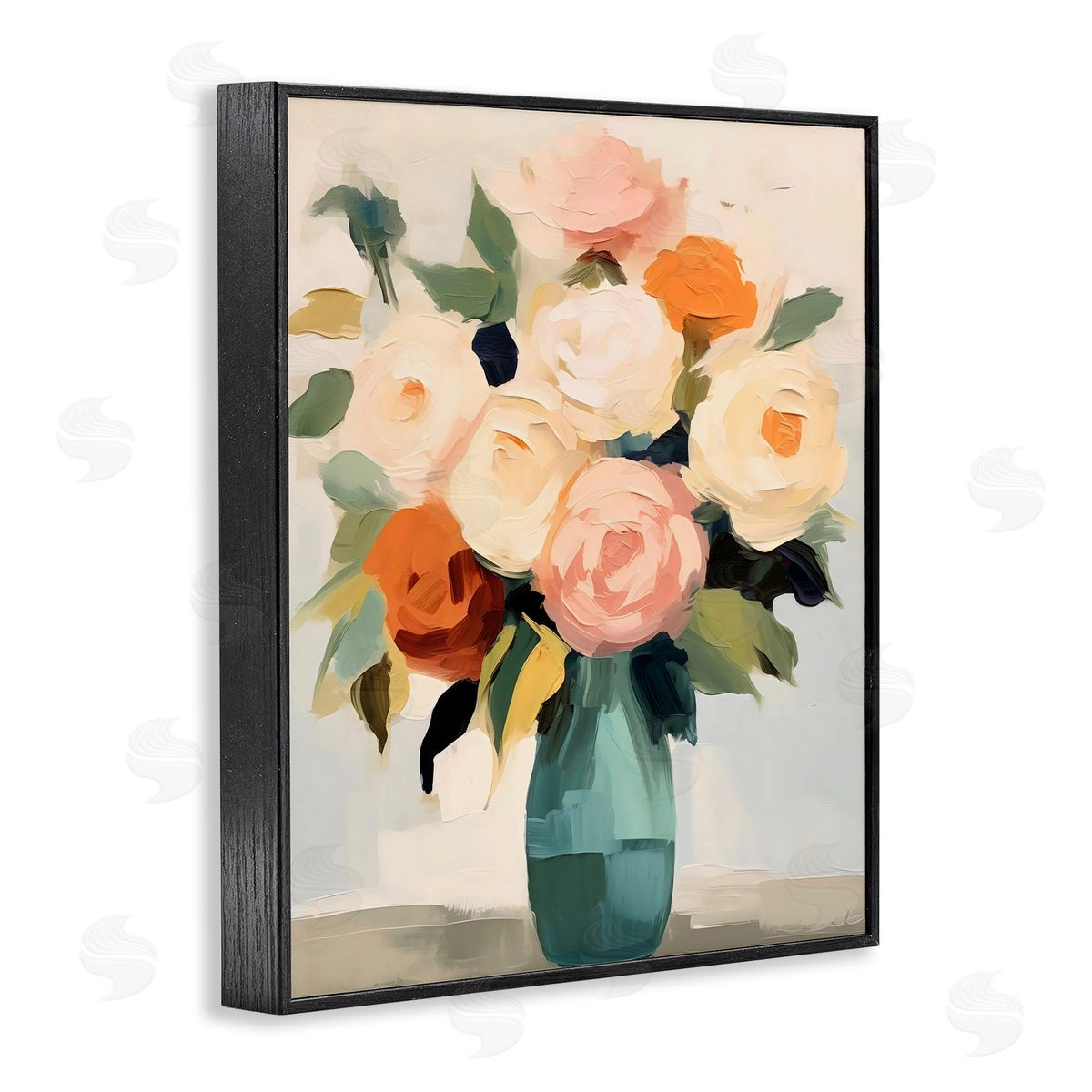 LSR Creative Studio Soft Hued Roses Vase Canvas Wall Art Print