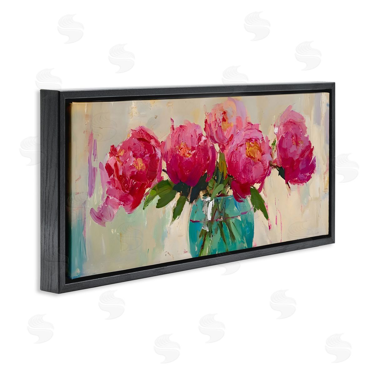 LSR Creative Studio Vibrant Peonies Vase Canvas Wall Art Print