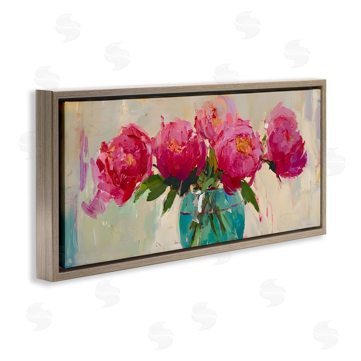 LSR Creative Studio Vibrant Peonies Vase Canvas Wall Art Print