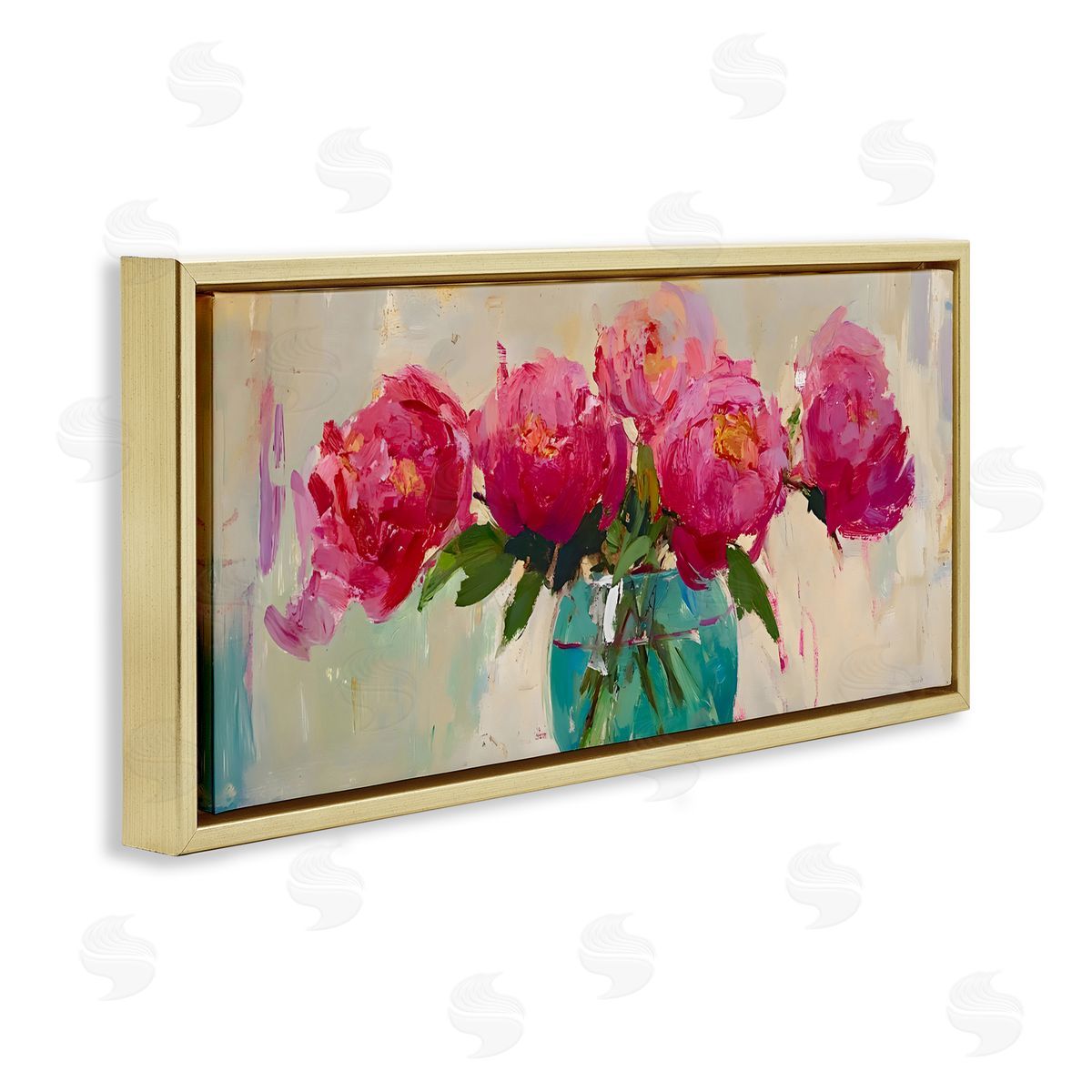 LSR Creative Studio Vibrant Peonies Vase Canvas Wall Art Print