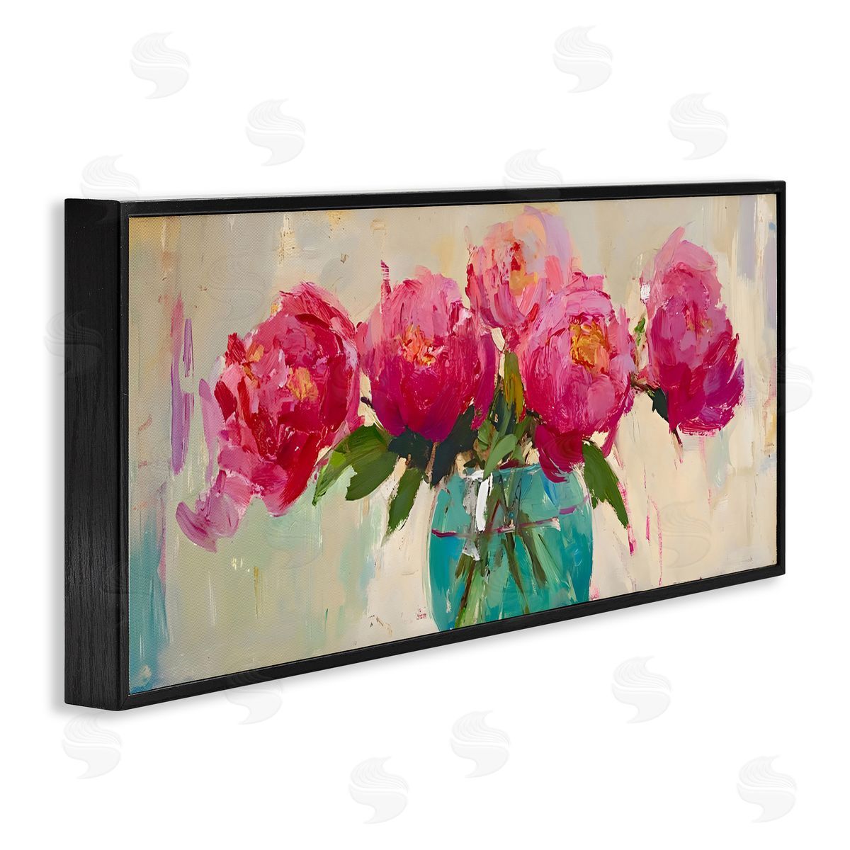 LSR Creative Studio Vibrant Peonies Vase Canvas Wall Art Print