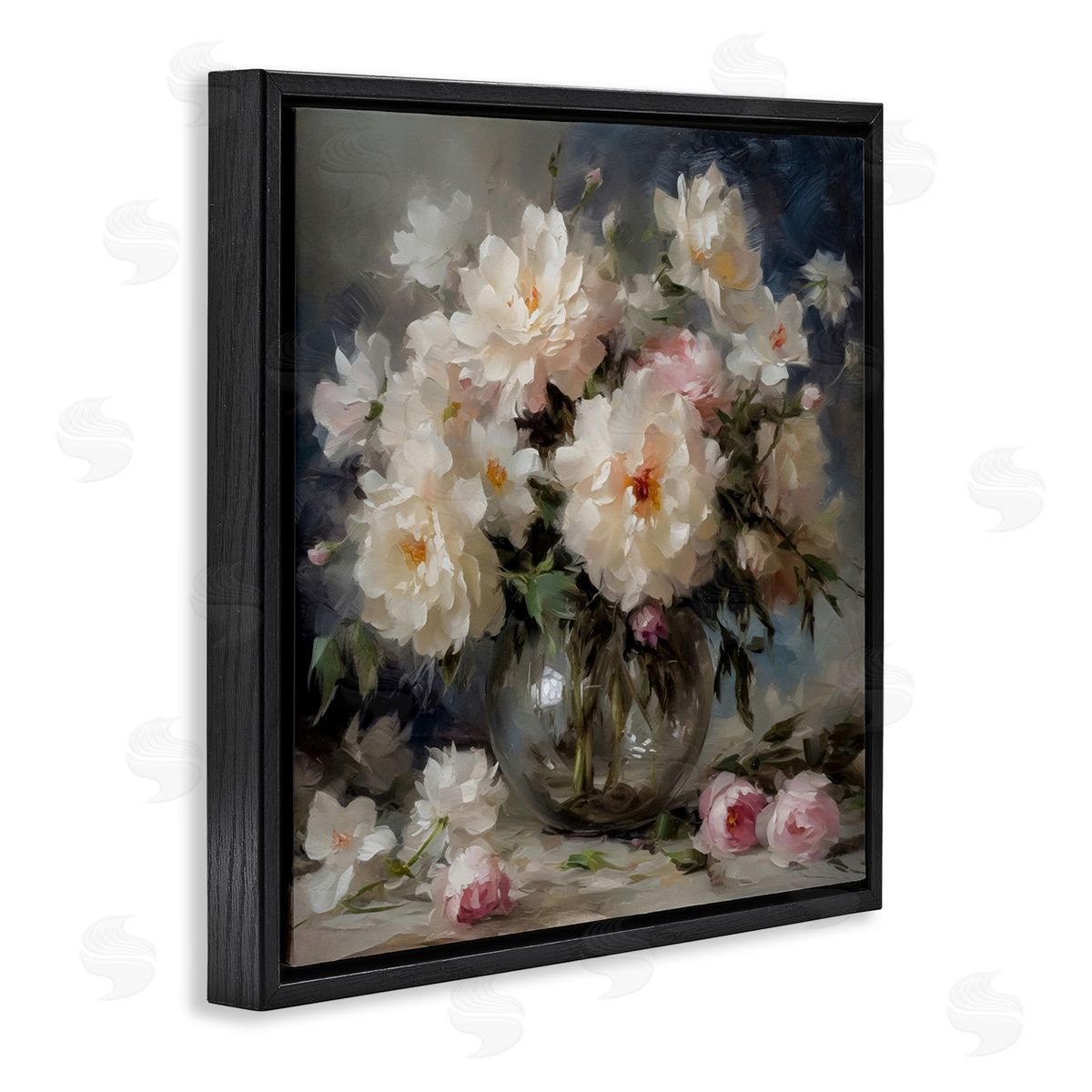 LSR Creative Studio Romantic Flowers in Round Vase Canvas Wall Art Print