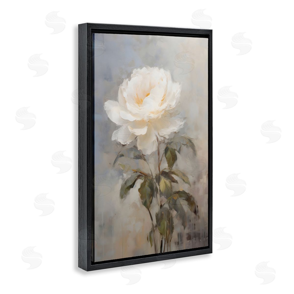 LSR Creative Studio Pale White Rose Canvas Wall Art Print