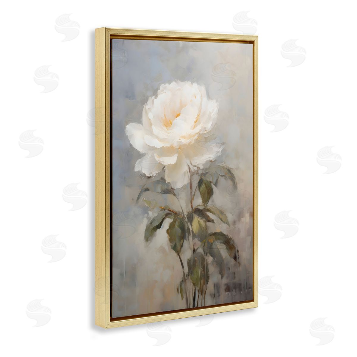 LSR Creative Studio Pale White Rose Canvas Wall Art Print
