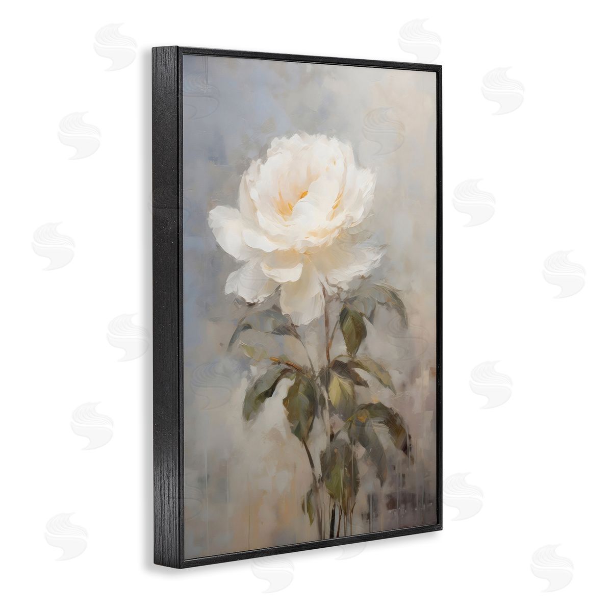 LSR Creative Studio Pale White Rose Canvas Wall Art Print