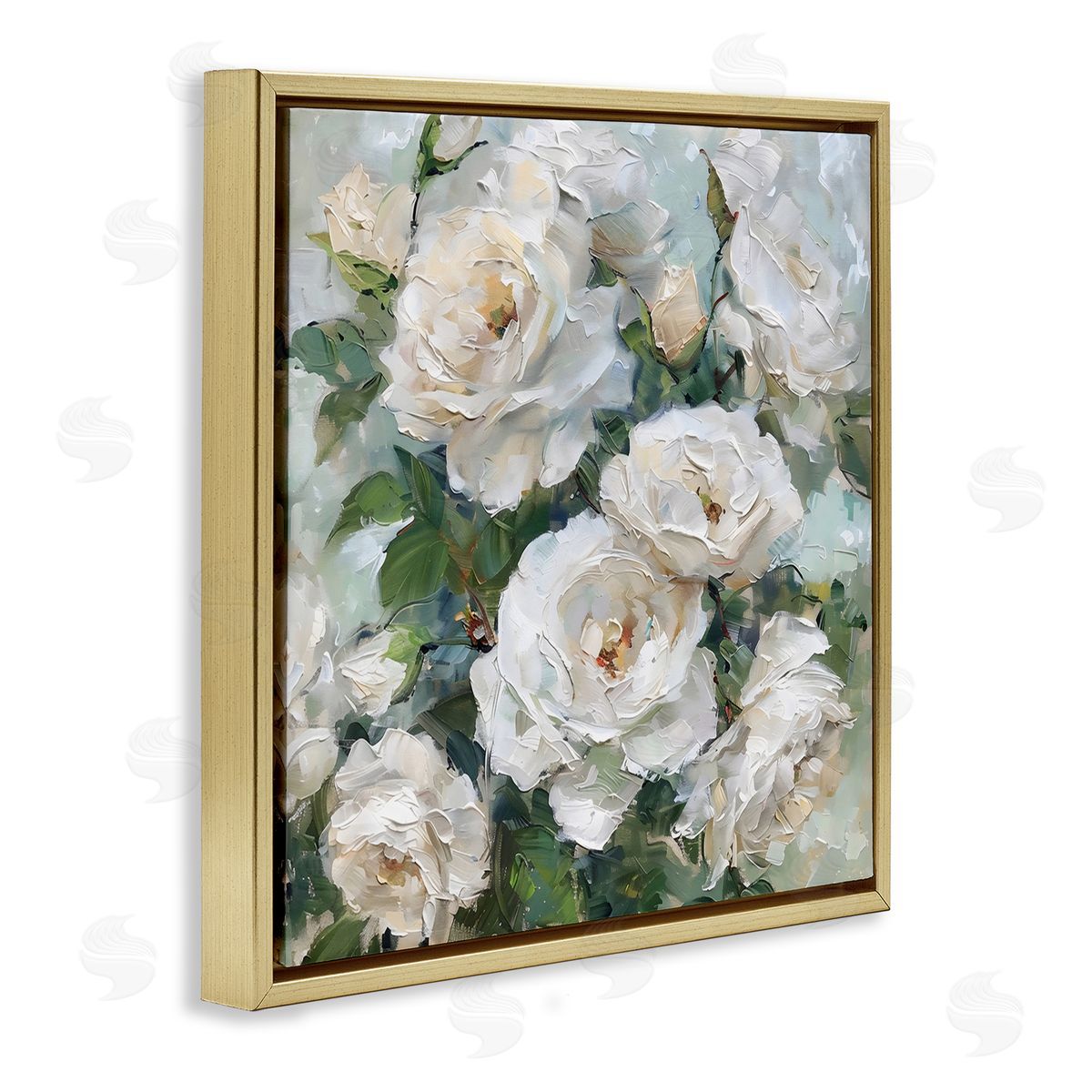 LSR Creative Studio Enchanted White Roses Canvas Wall Art Print