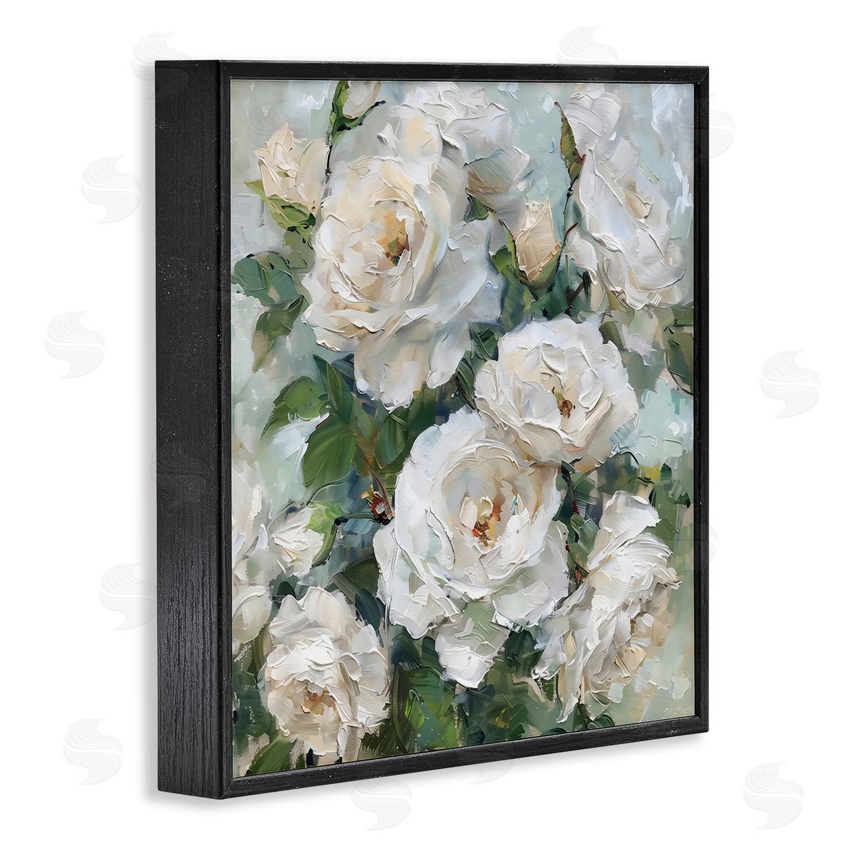 LSR Creative Studio Enchanted White Roses Canvas Wall Art Print