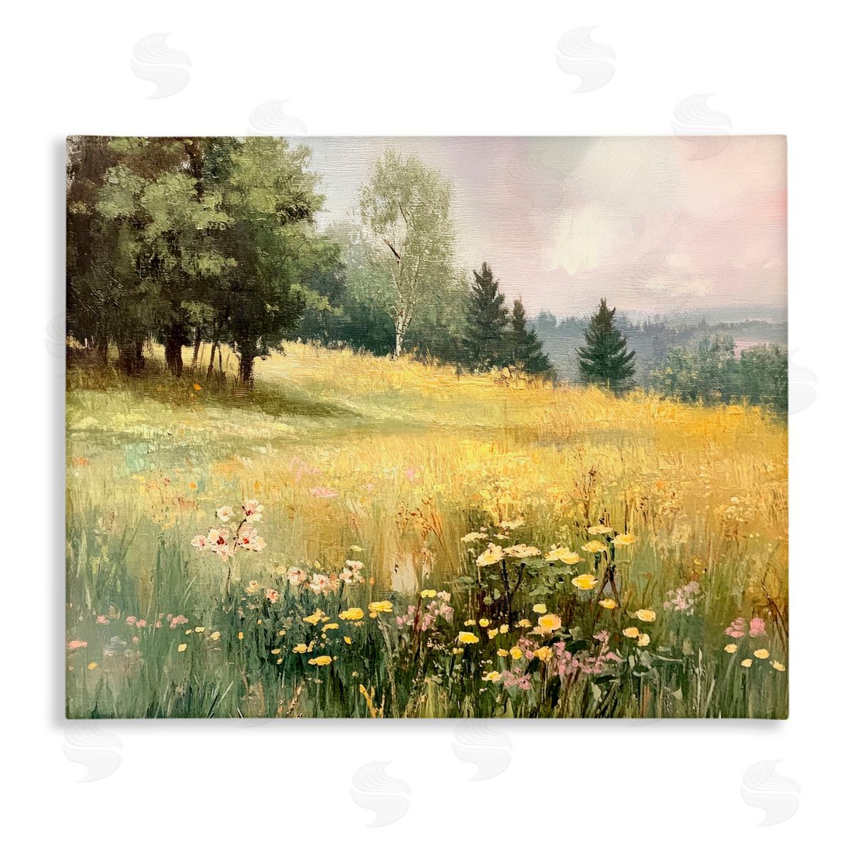 LSR Creative Studio Lush Summer Meadow Canvas Wall Art Print