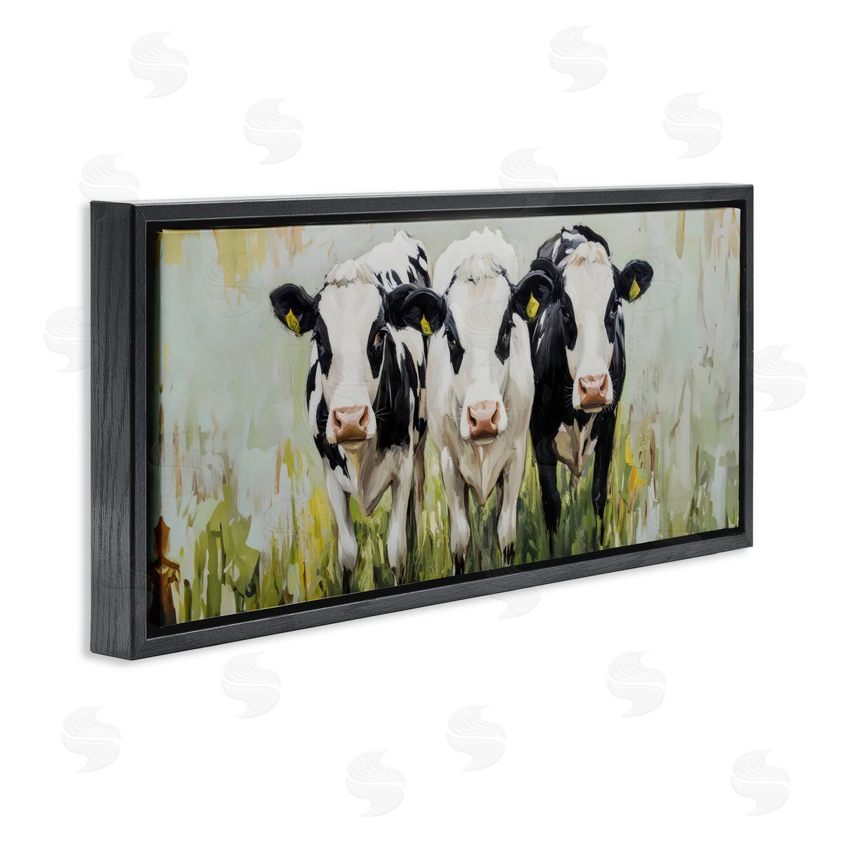 LSR Creative Studio Cattle & Cow Trio Canvas Wall Art Print