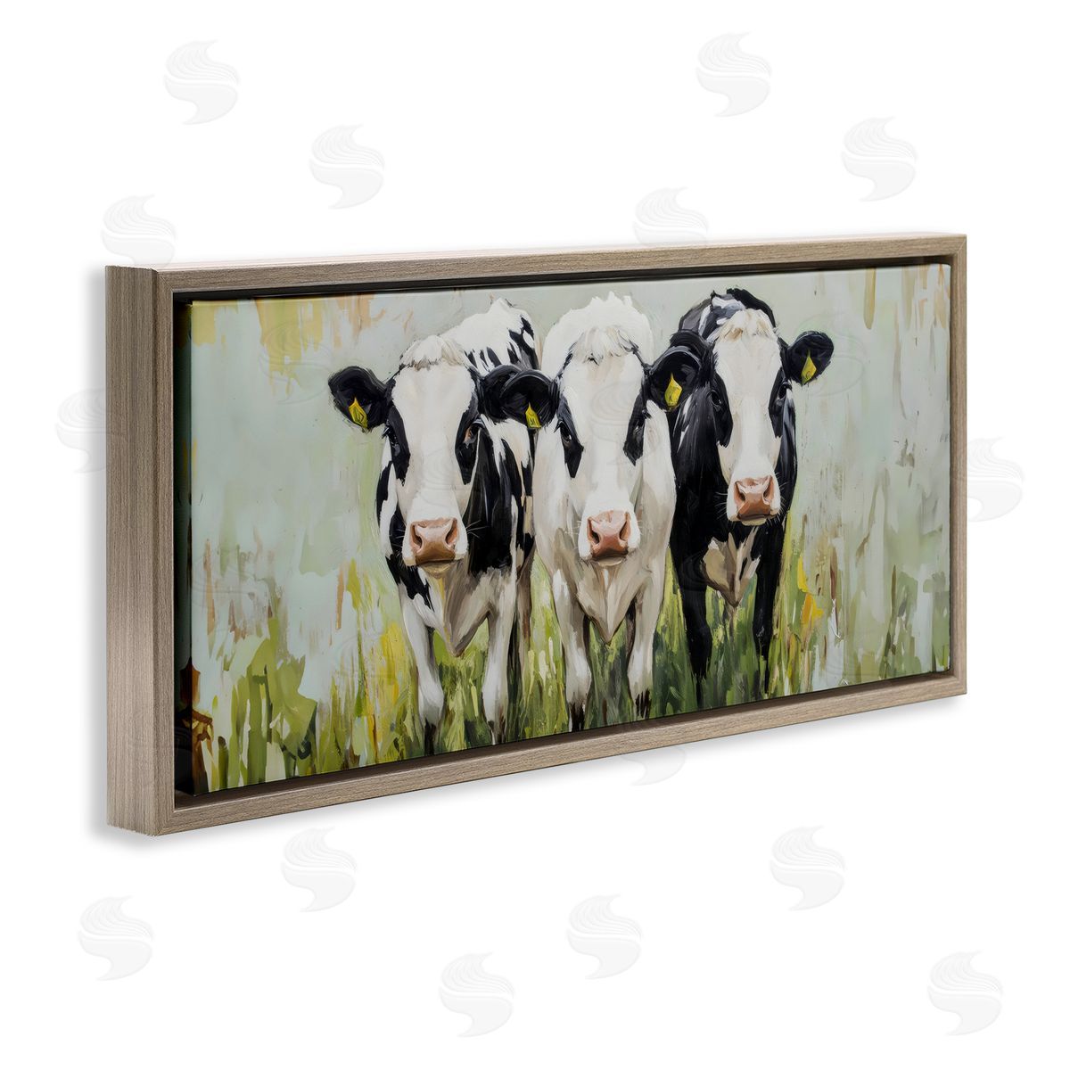LSR Creative Studio Cattle & Cow Trio Canvas Wall Art Print