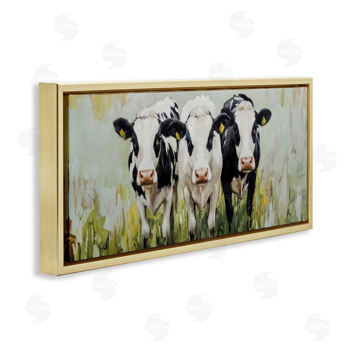 LSR Creative Studio Cattle & Cow Trio Canvas Wall Art Print