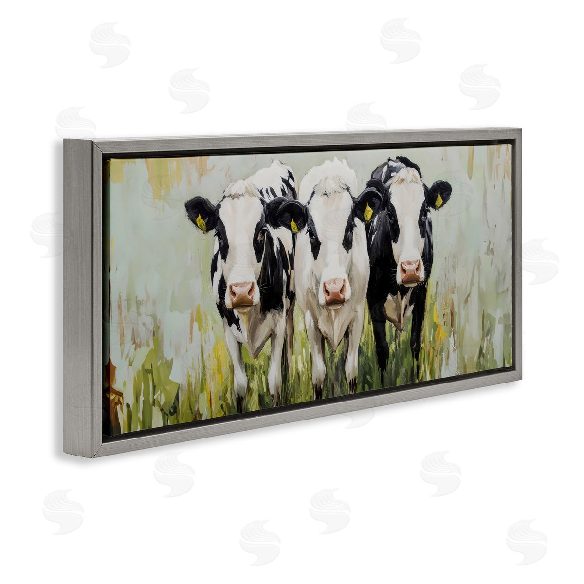 LSR Creative Studio Cattle & Cow Trio Canvas Wall Art Print