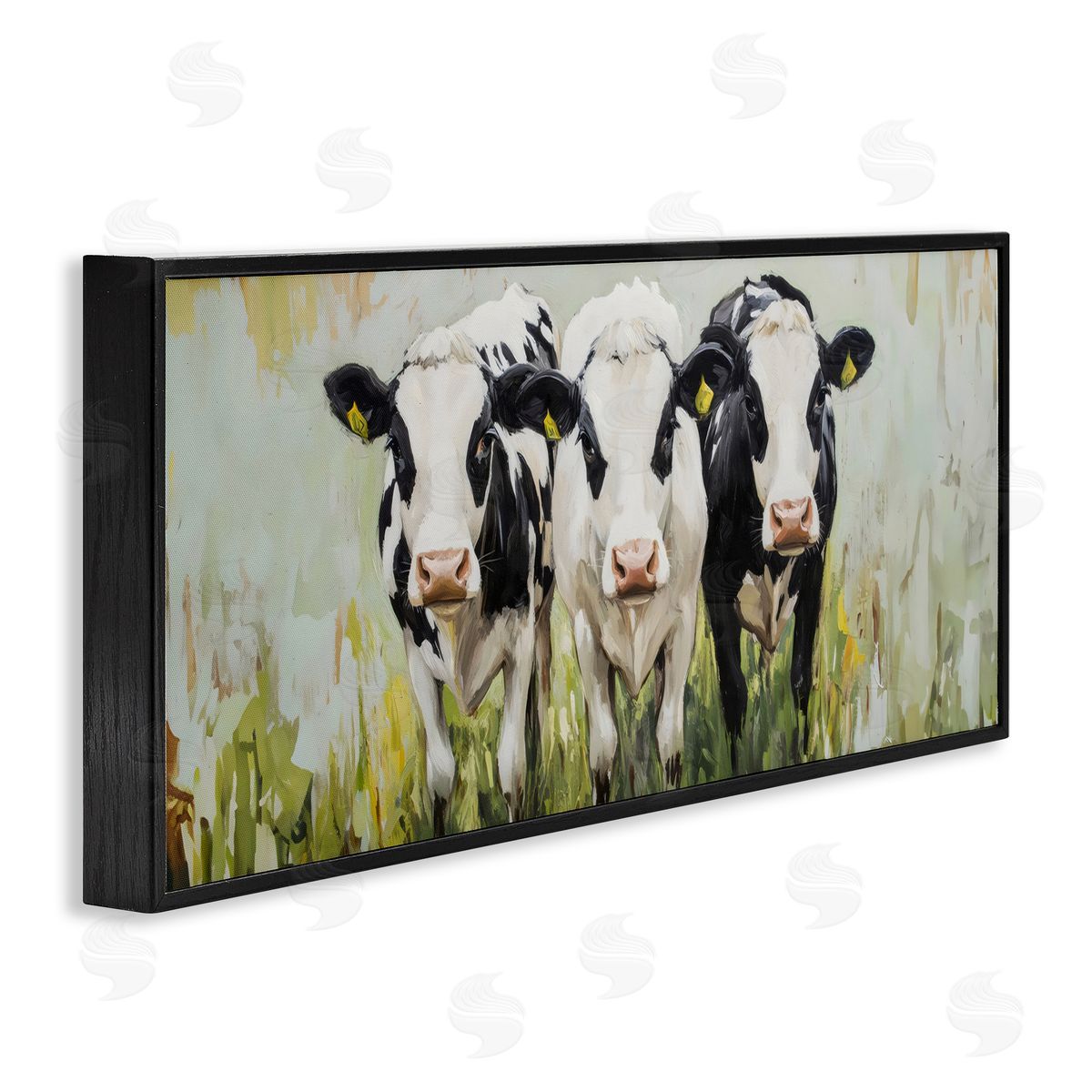 LSR Creative Studio Cattle & Cow Trio Canvas Wall Art Print