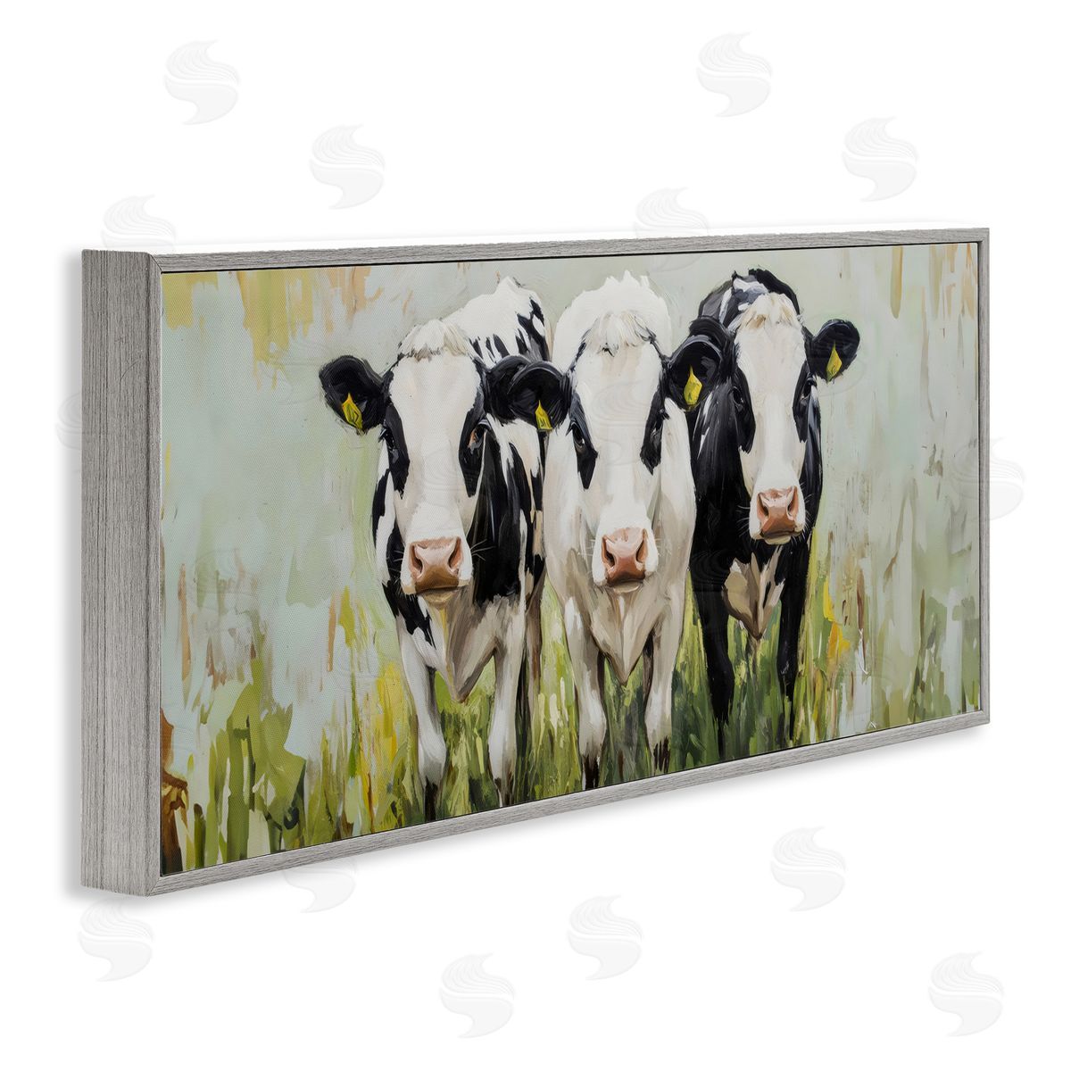 LSR Creative Studio Cattle & Cow Trio Canvas Wall Art Print