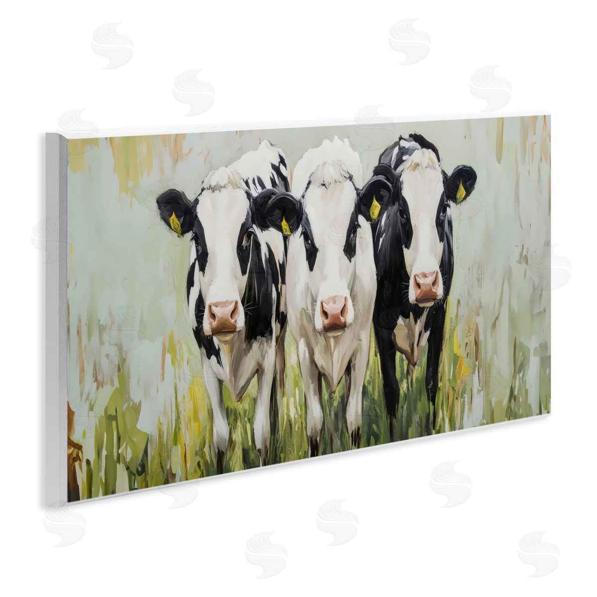 LSR Creative Studio Cattle & Cow Trio Canvas Wall Art Print
