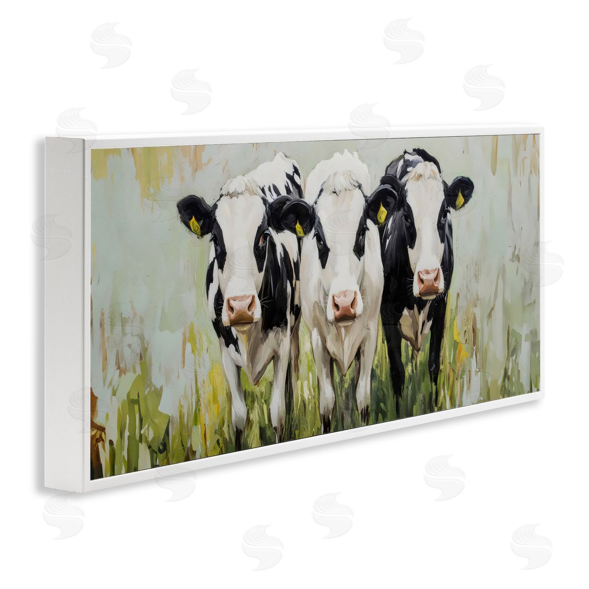 LSR Creative Studio Cattle & Cow Trio Canvas Wall Art Print