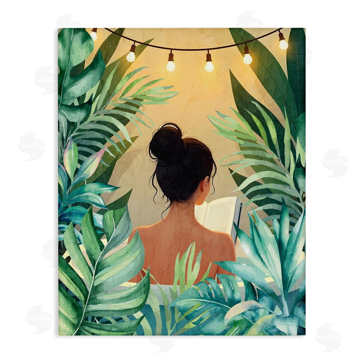 Kim Allen Twinkle Plant Girl Portrait Canvas Wall Art Print